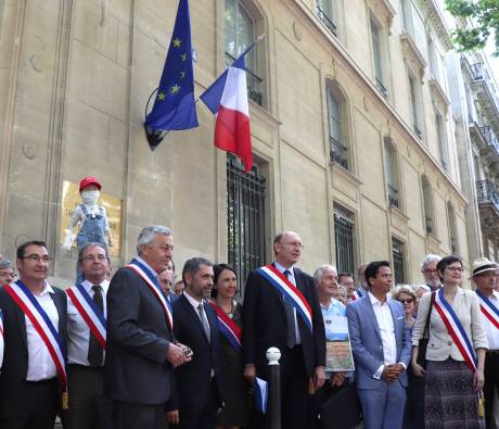 Rassemblement des élus du Vexin devant le Ministère de la transition écologique et solidaire - LChariol FPNRF