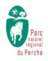 Logo du Parc naturel régional du Perche (cheval percheron et bocage)