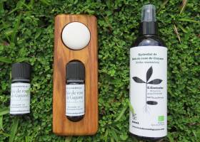 Produits : huile essentielle et hydrolat de bois de rose, diffuseur