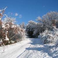 Moustiers-Sainte-Marie sous la neige © PNR Verdon/JP Gallet