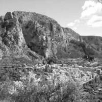 Paysage en noir et blanc du Parc naturel régional du Verdon © PNR Verdon/Nicolas COMMUNEAU