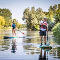 Séance paddle à l'embarcadère des écluses de Bazoin