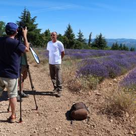 Tournage de la série avec France TV dans le Parc du Luberon