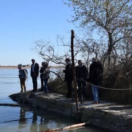 Visite de Michaël Weber et Eric Brua dans le Parc naturel régional de Camargue avec le Président du Parc, Patrick de Carolis