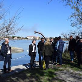 Visite de Michaël Weber et Eric Brua dans le Parc naturel régional de Camargue avec le Président du Parc, Patrick de Carolis