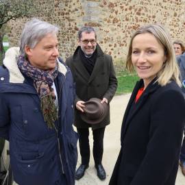 Venue de la secrétaire d'Etat Bérangère Couillard au Parc de la Brenne le 2 février 2023