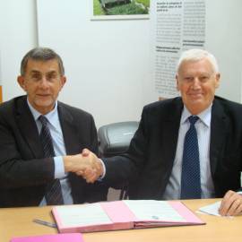 Signature de convention avec les amis des Parcs avec Jean-Louis Joseph et Henri Faure le 14/10/15