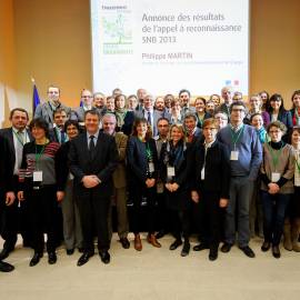 les lauréats en présence du Ministre de l'Ecologie, du Développement durable et de l'Energie, Philippe Martin