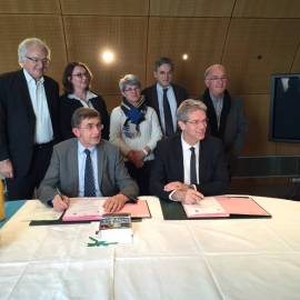 Signature de la convention avec  F.Deluga et JL.Joseph