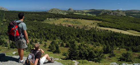 Vol au dessus des sucs © N.Dupieux / PNR Monts d'Ardèches