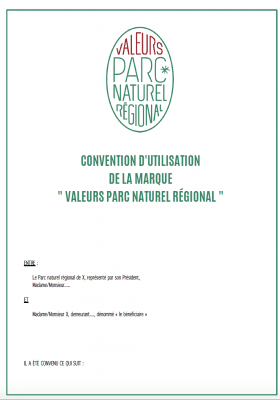 Extrait de la convention cadre du marque Valeurs Parc naturel régional