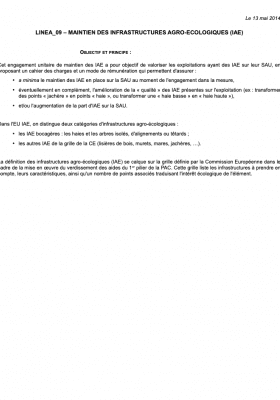 Annexe 3 Maintien des infrastructures agro-écologiques 