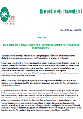 Tribune POURQUOI NOUS ALLONS ECHOUER A INVERSER LA COURBE DE L’EROSION DE LA BIODIVERSITE ? 