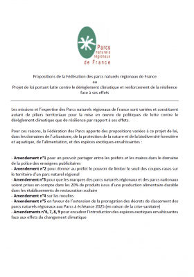 Cahier des amandements projet loi climat Sénat