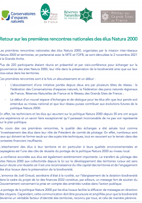 Retour sur les rencontres nationales des élus Natura 2000