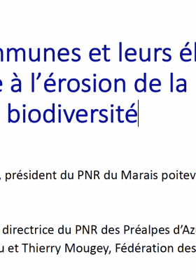 Atelier 1 - Les communes et leurs élus, face à l’érosion de la biodiversité