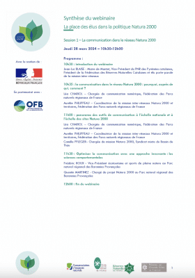 La communication dans le réseau Natura 2000 – Compte-rendu webinaire, 28 mars 2024