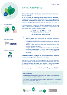 Invitaiton presse congrès N2000 2024 