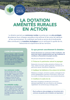Dotation aménités rurales 2026