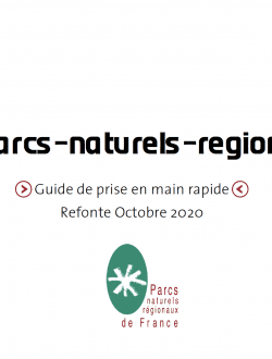 Guide de prise en main rapide du site de la Fédération des Parcs couverture