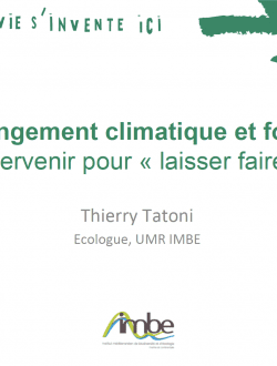 Thierry Tatoni, présentation du 22 avril