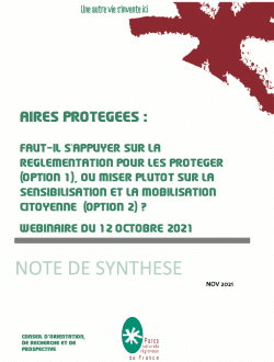 Note de synthèse Controverse Corp Aires protégées