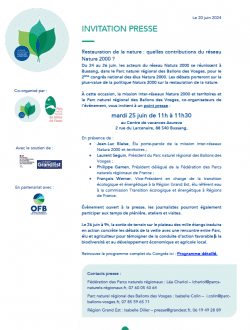 Invitaiton presse congrès N2000 2024 